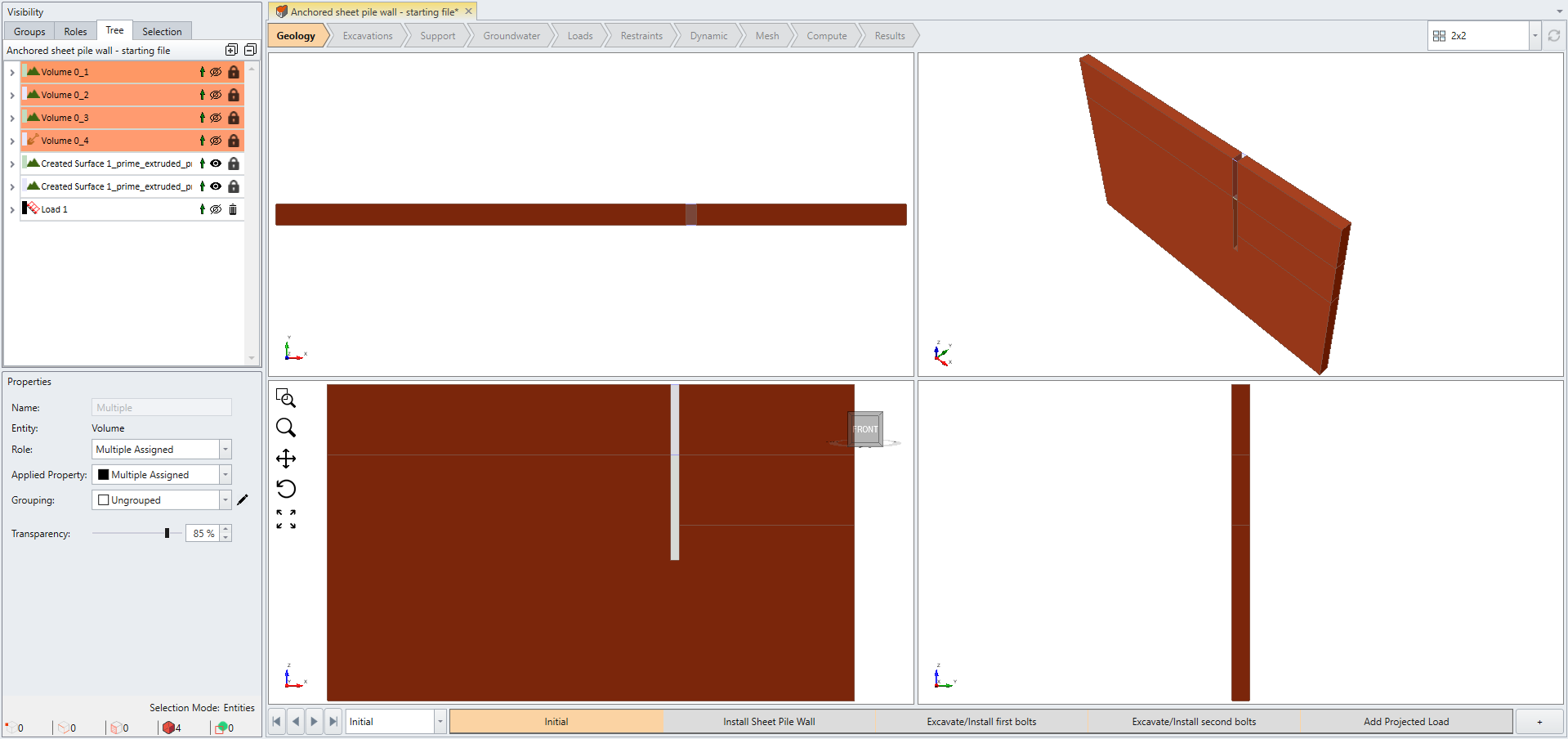 Select volumes to hide