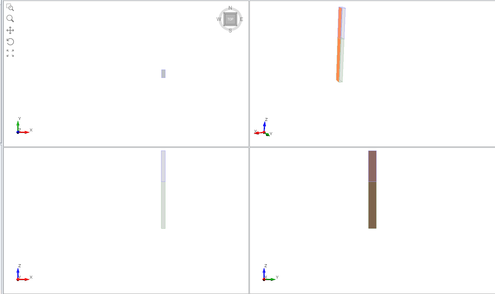 Image of three surfaces facing the excavation volume 