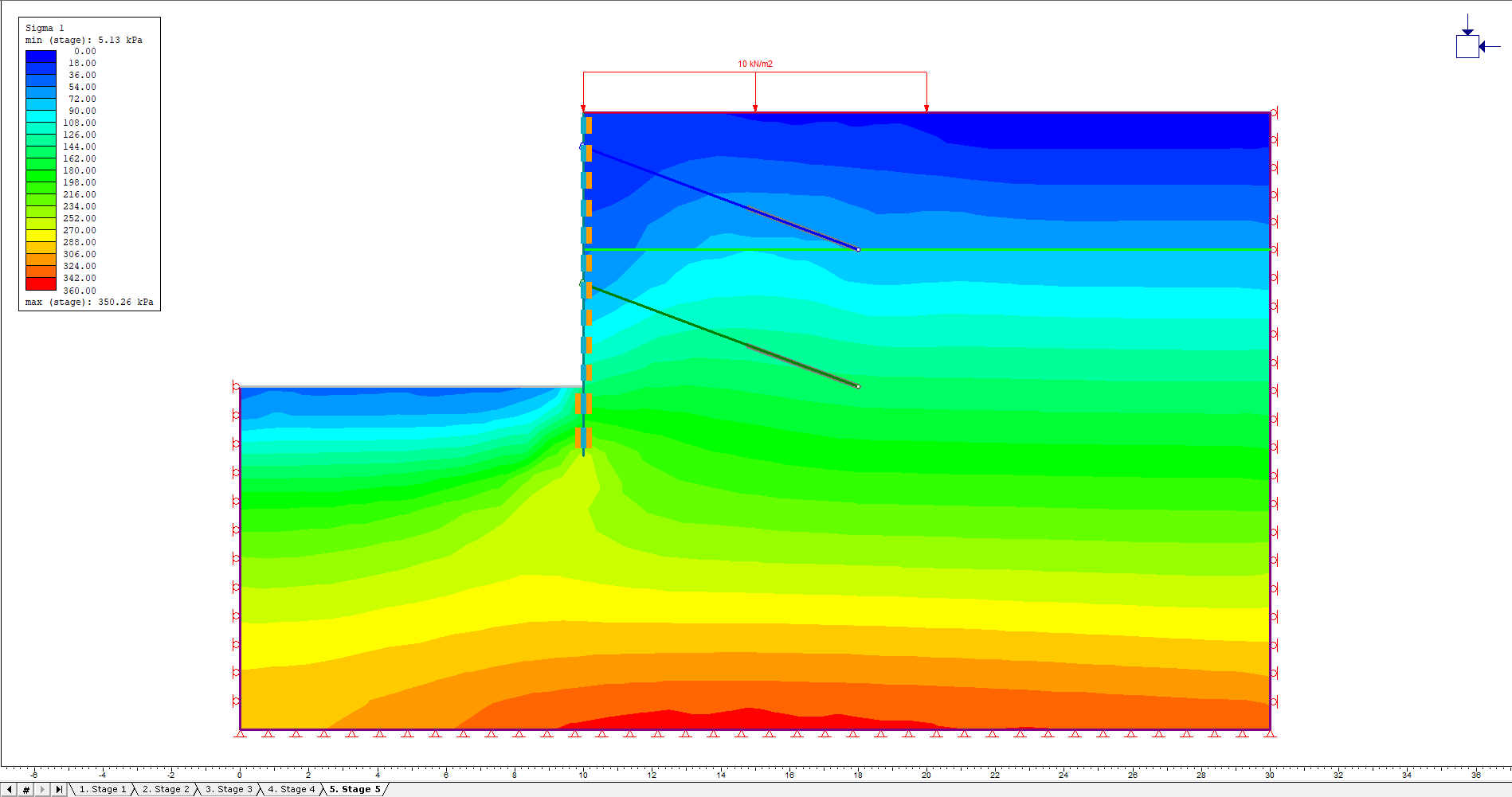 Image of SIgma 1 effective stress of 350 kPa 
