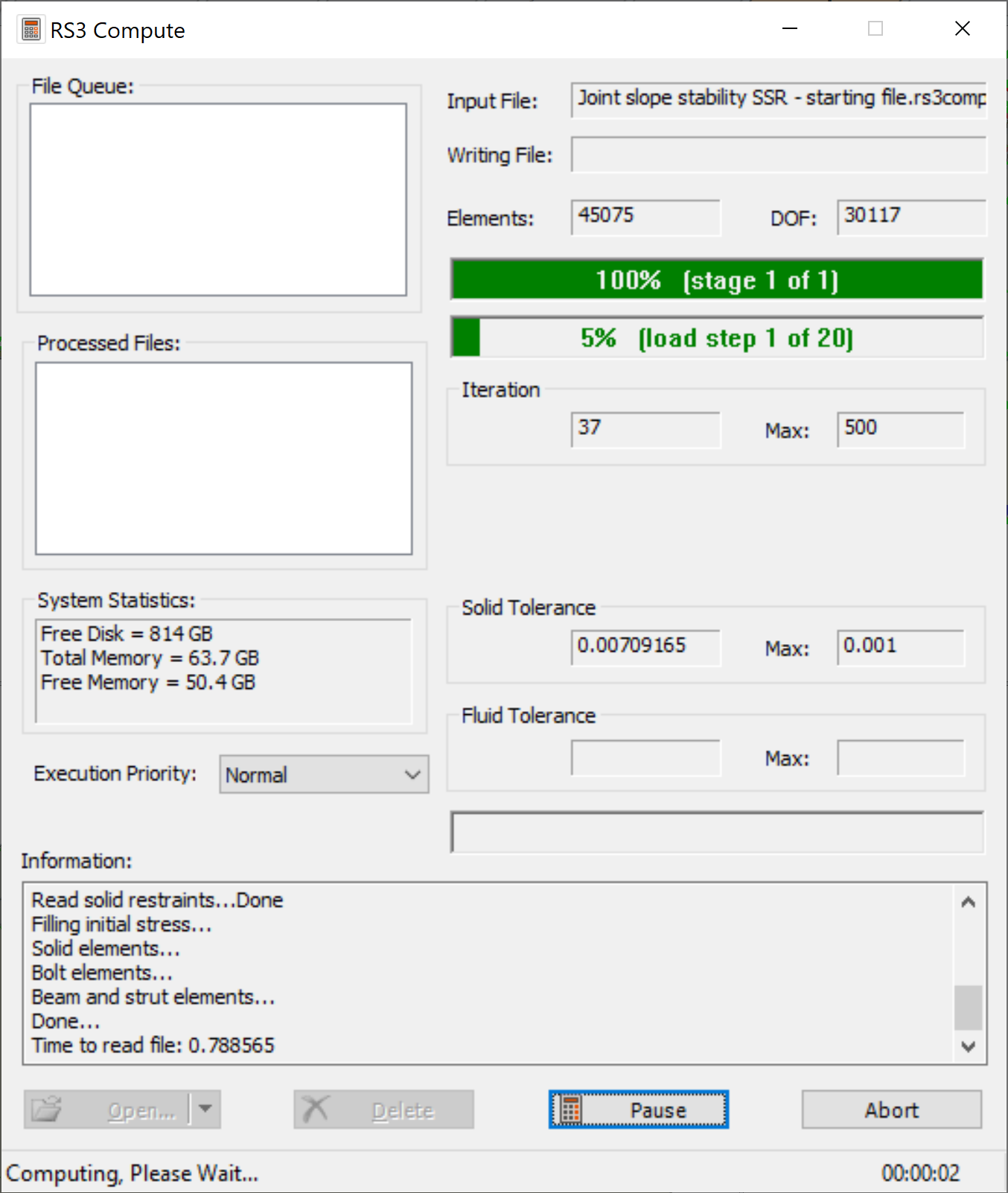 Compute dialog
