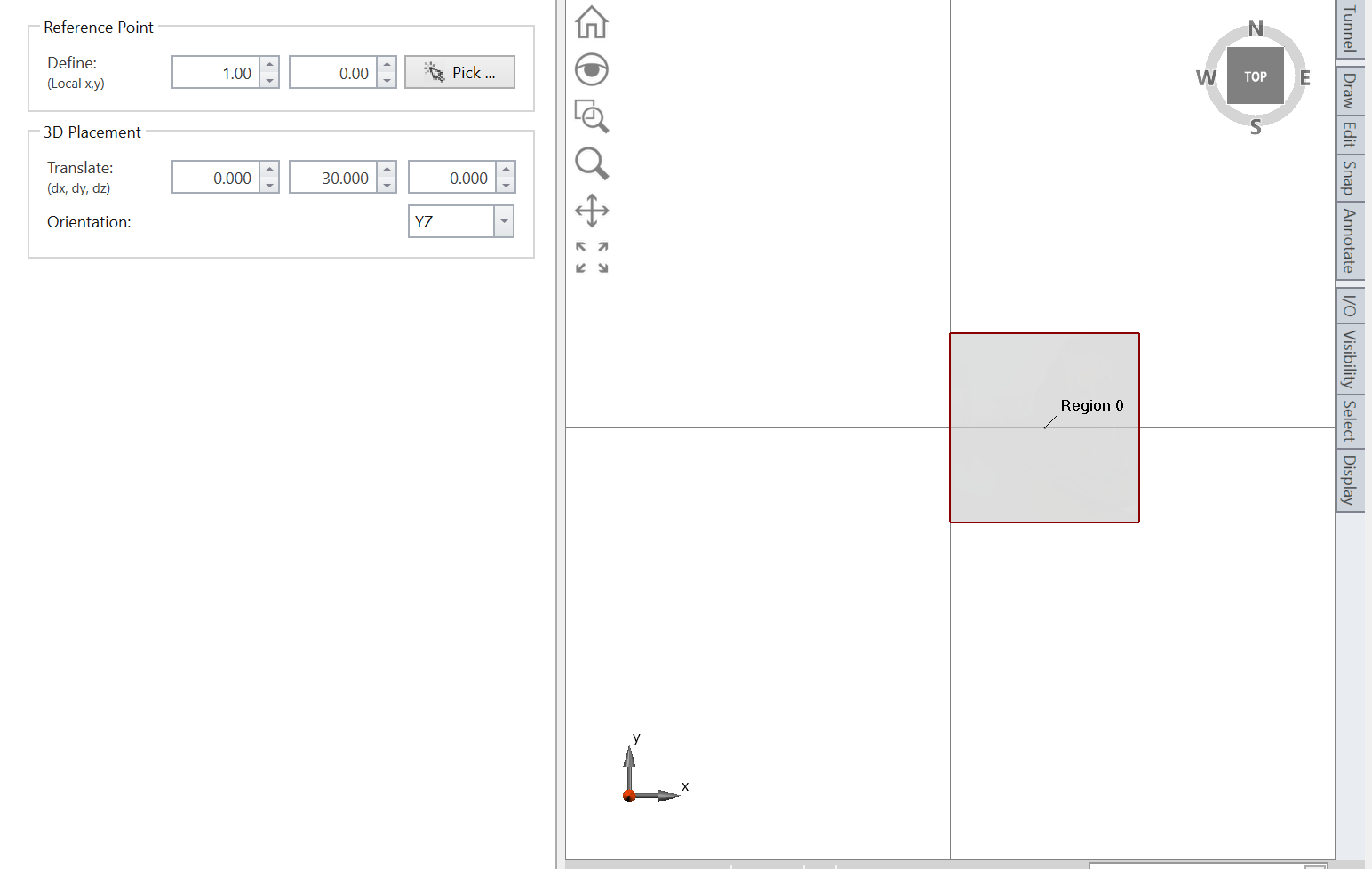 Output after coordinates are inputed