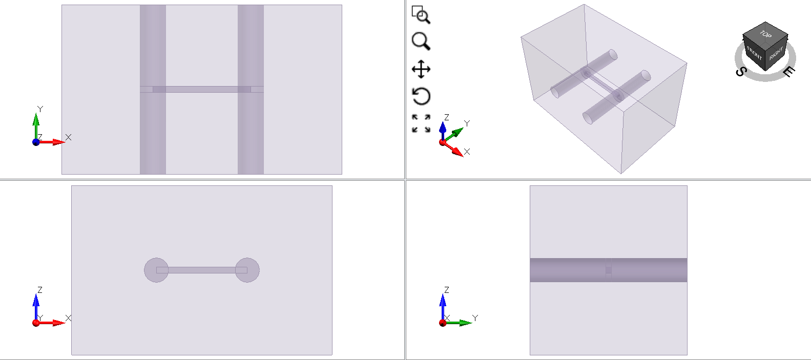 Image of intersecting tunnels via Tunnel Designer 
