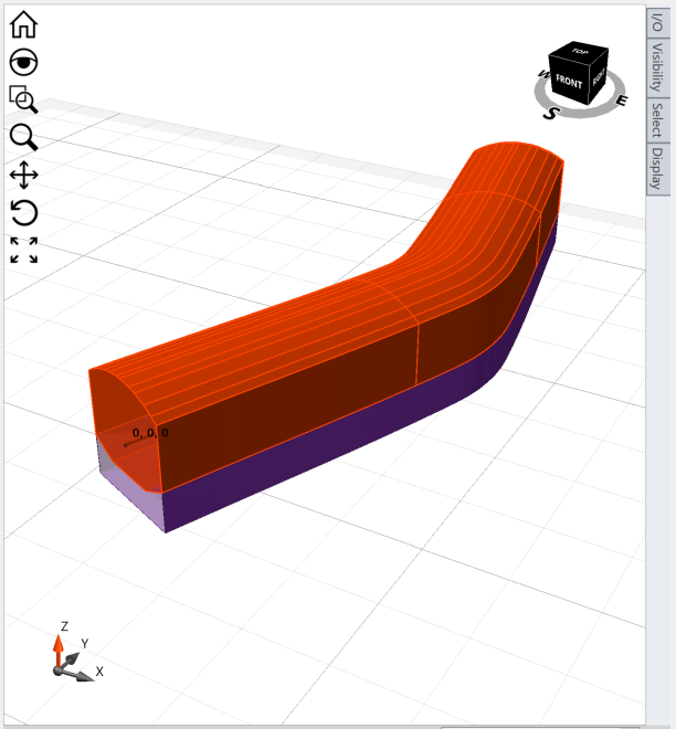 Tunnel designed in 3D view