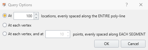 Query Optiions dialog box 