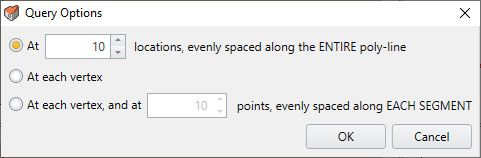 Query Optiions dialog box 