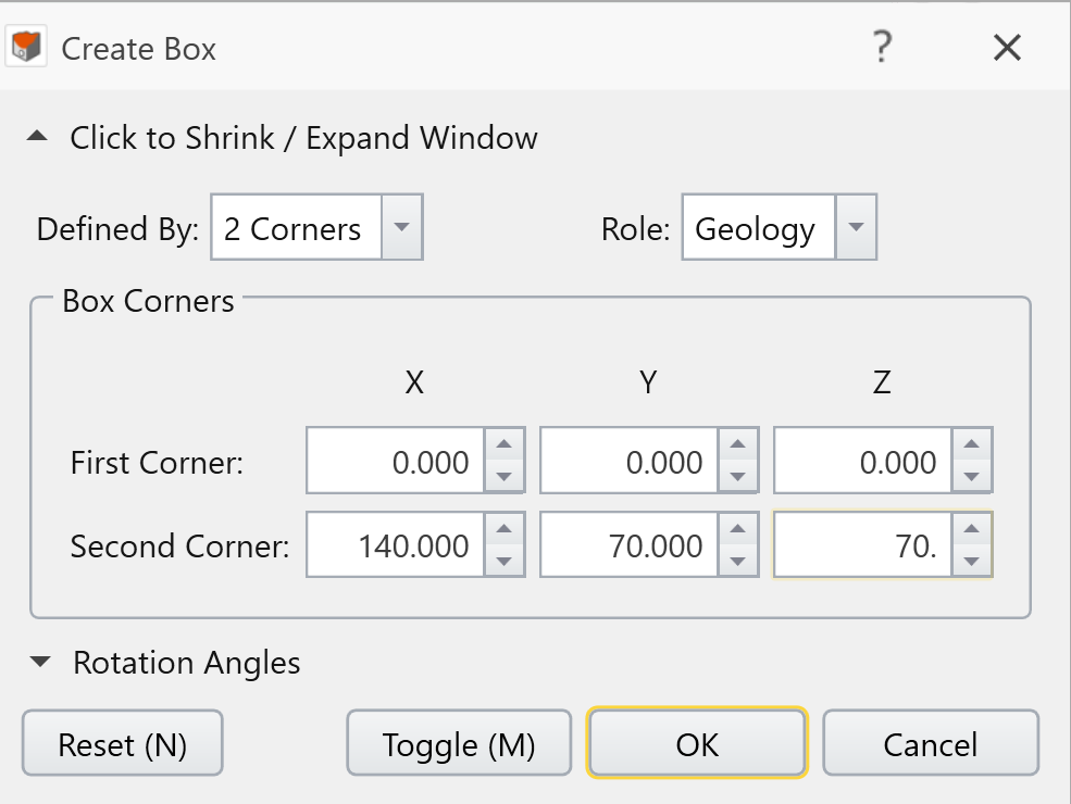 Create Box dialog bos 