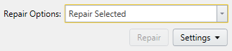 Repair Options Dialog