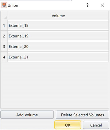 3D Boolean Dialog