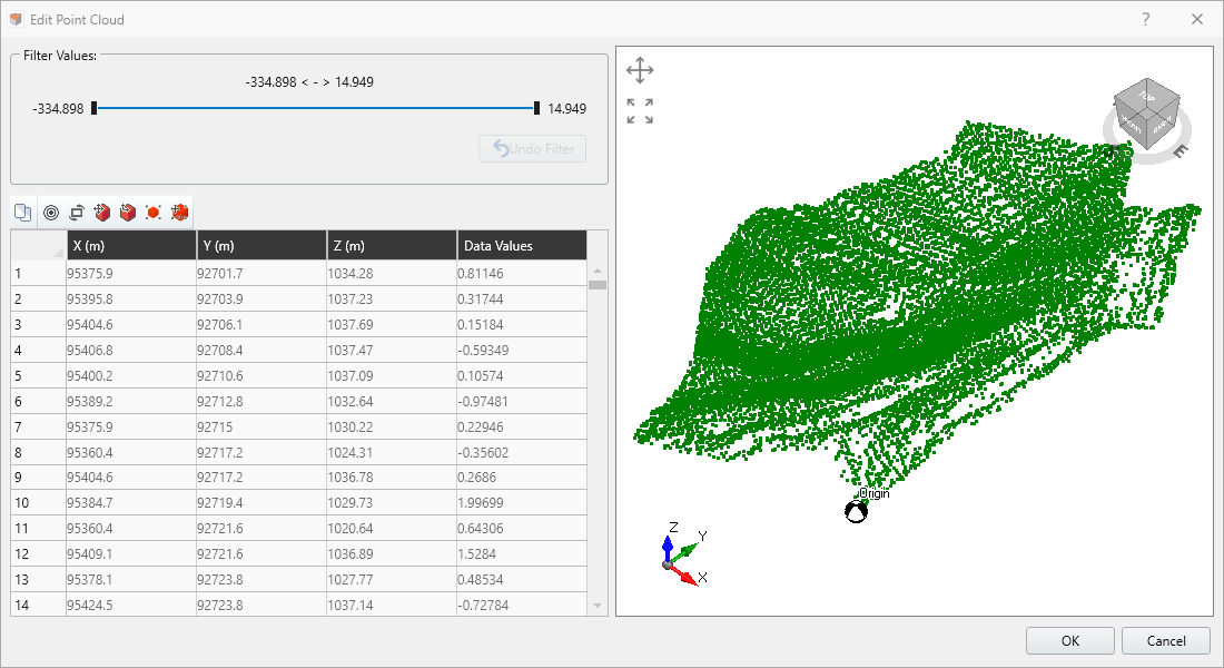 Edit Point Cloud Dialog