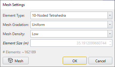 Mesh Settings Dialog