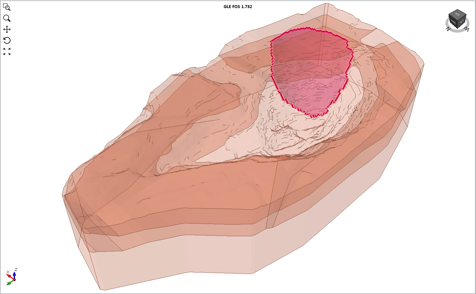 Slide3 Open pit mine result