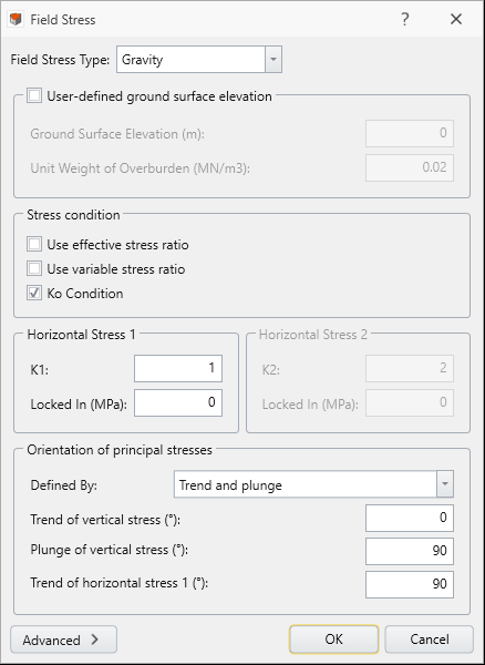 field stress dialog