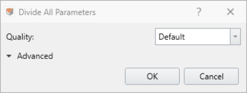 Divide All Parameters dialog