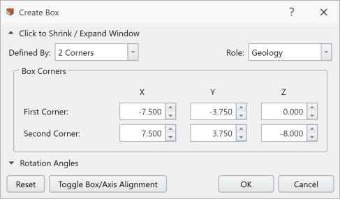 Create Box Dialog