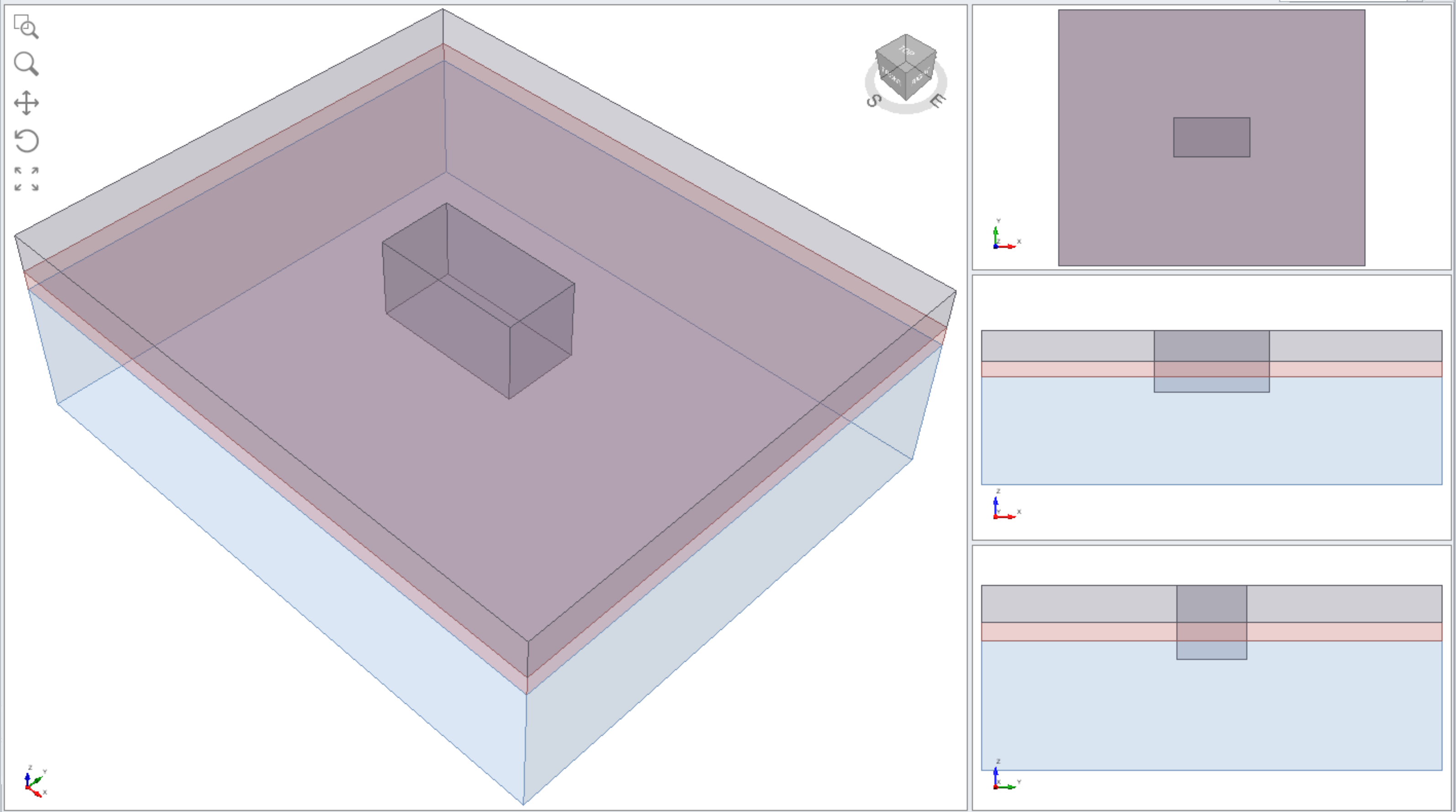 Model after defining excavation zone