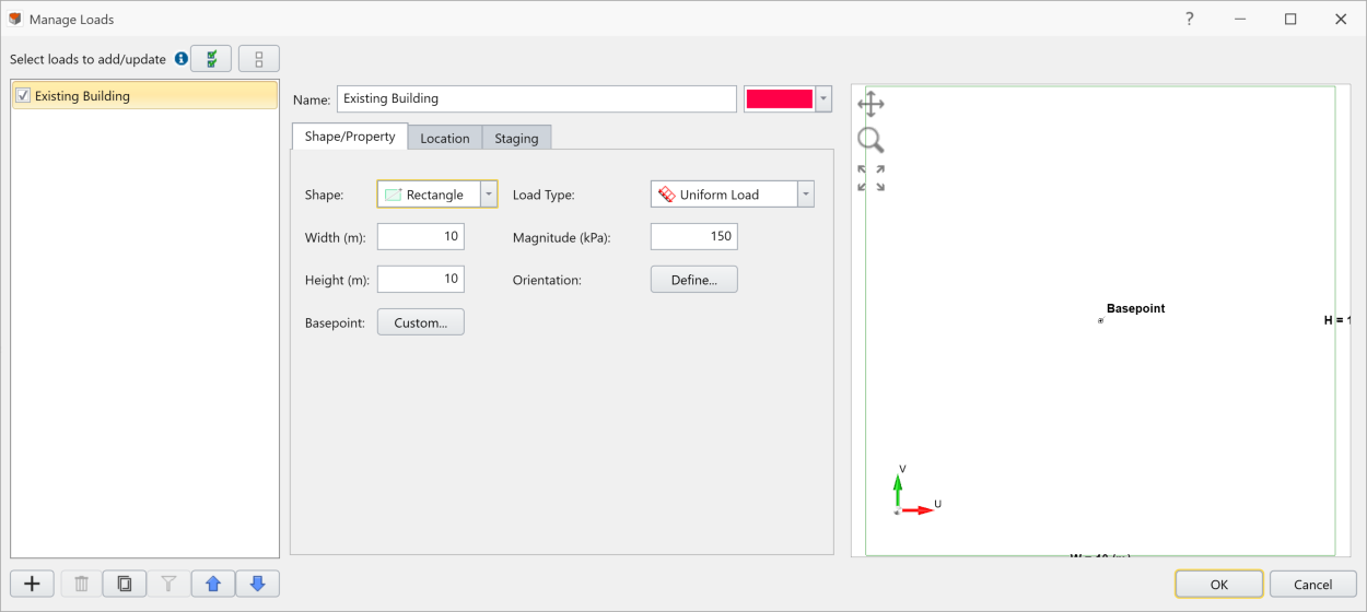 Manage Loads Dialog 1