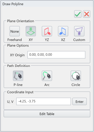 Draw Polyline Dialog