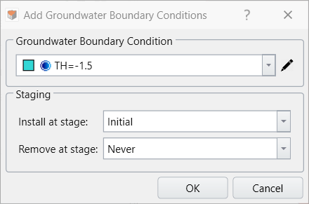 Add groundwater BC dialog - total head