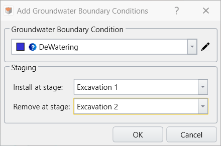 Add groundwater BC dialog - dewatering