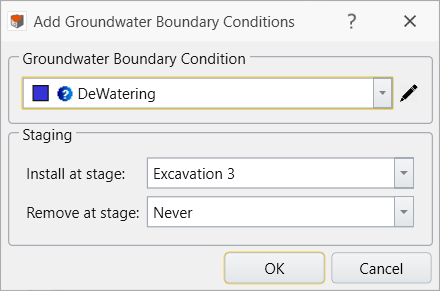 Add groundwater BC dialog - dewatering