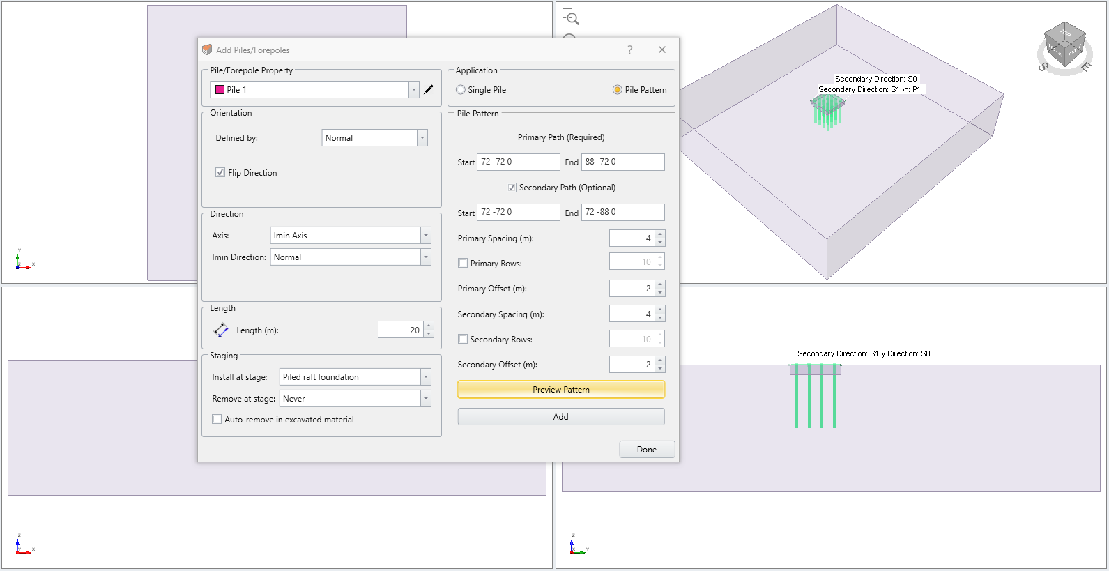 Add Piles Dialog