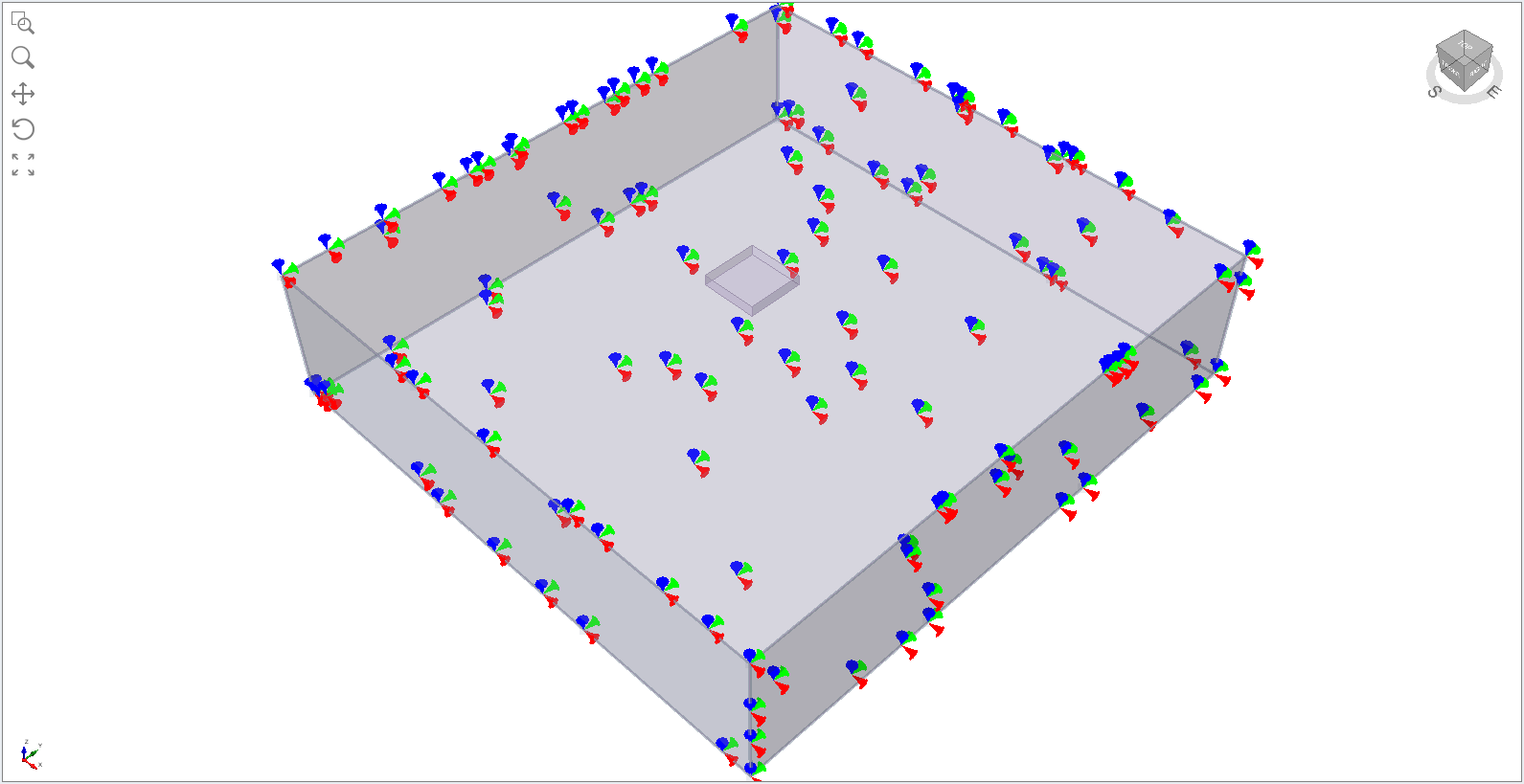 3D Model View Showing Restraints