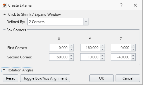 Create External Dialog