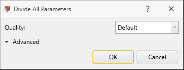 Divide All Parameters Dialog