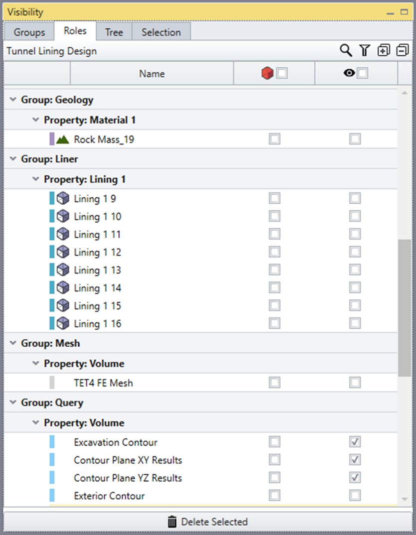 Visibility Roles Dialog