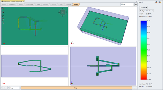 Contour planes on model view