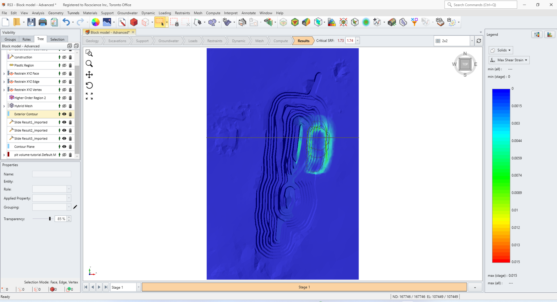 shear strain max