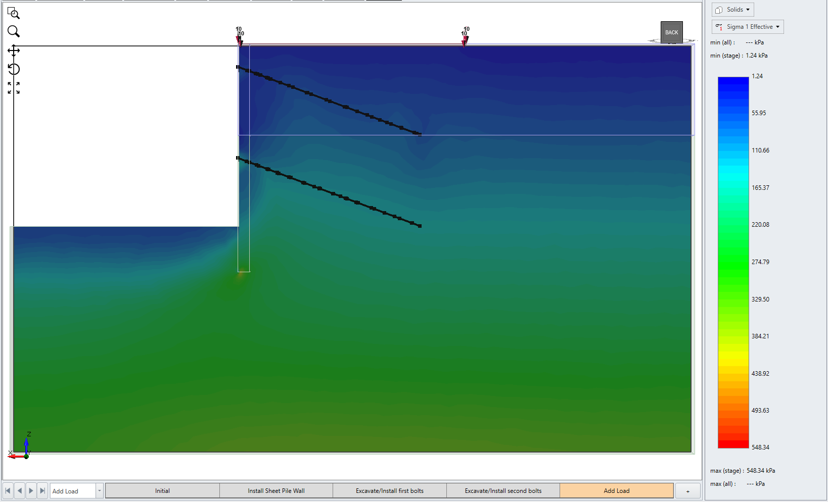 Image of the Sigma 1 effective stress of 350 kPa