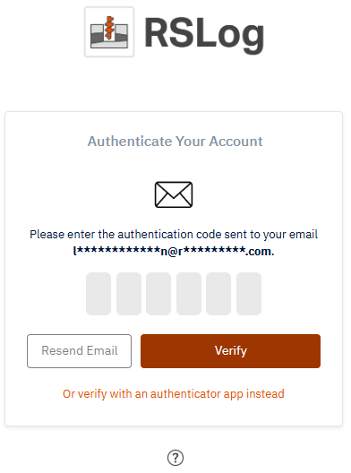 Entering Two-Factor Authentication Code