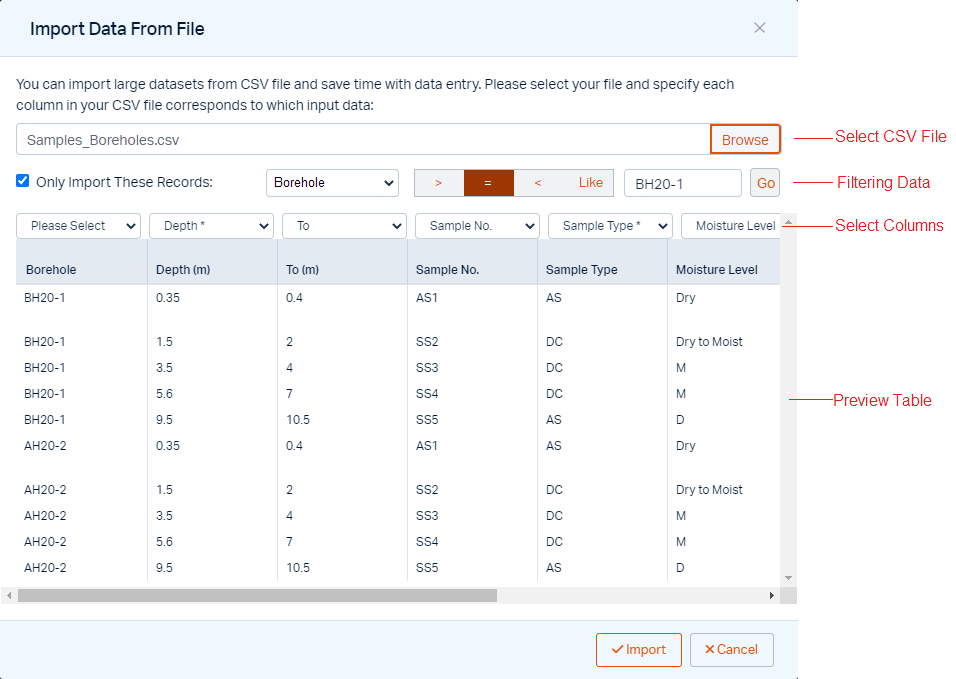 CSV Import