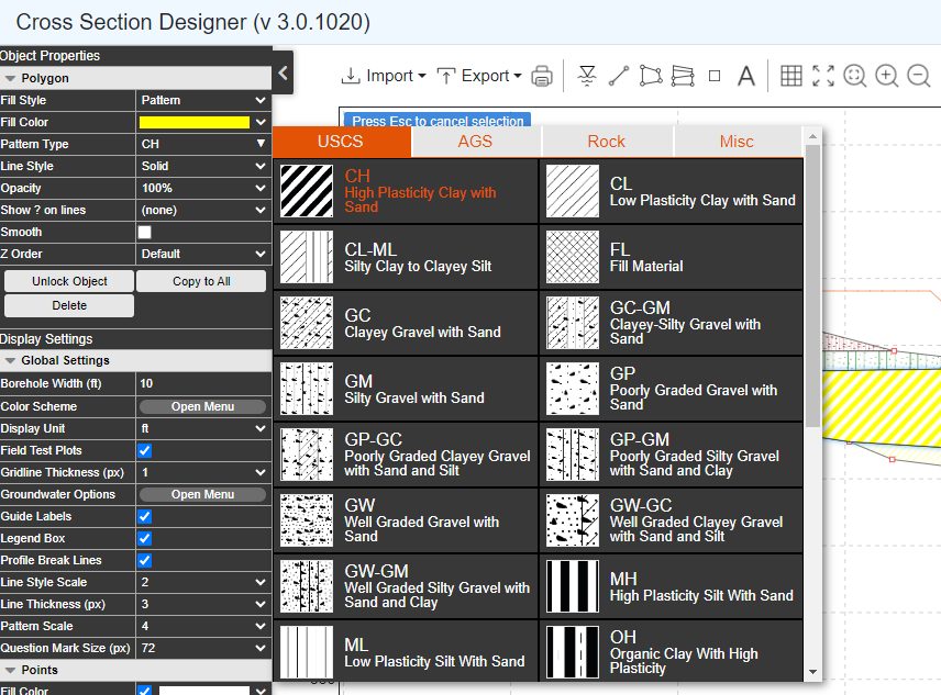 Selecting Fill Style for a Polygon