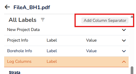 Add Column Separator Button