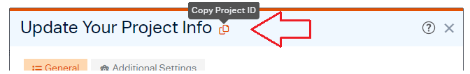 Copy Project ID