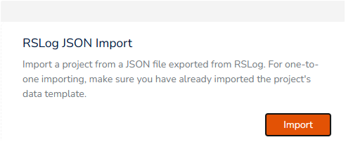 Importing RSLog JSON File
