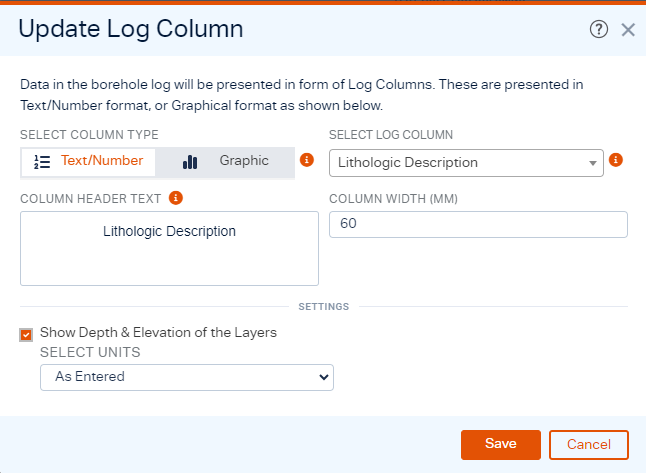 Major Log Column Types