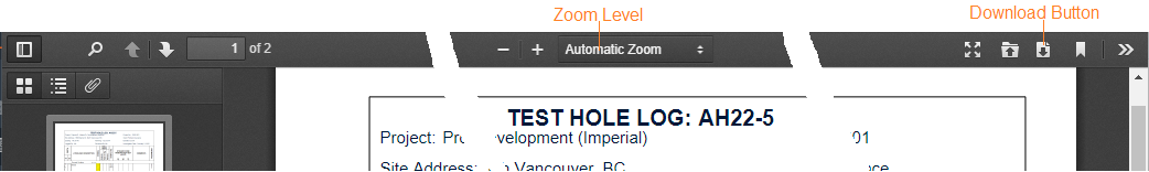 Borehole Log PDF Viewer