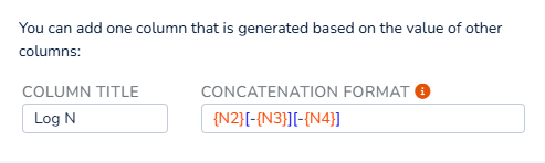 concatenated settings