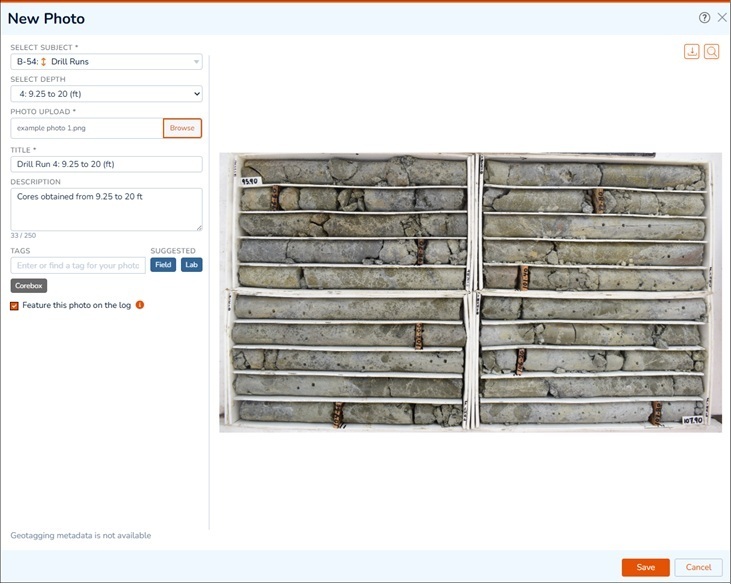 Uploading a photo and selecting subject