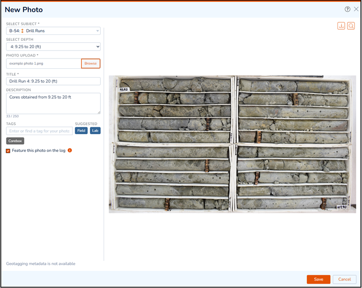 Uploading a photo and selecting subject