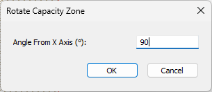 Rotate capacity Zone dialog