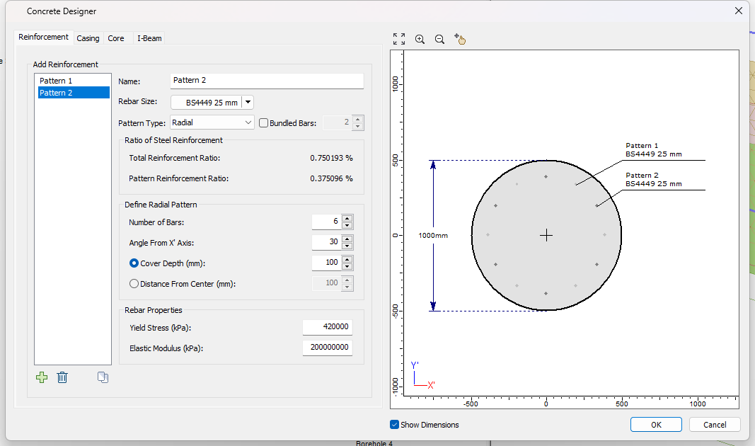 Concrete Designer - Reinforcement Pattern 2