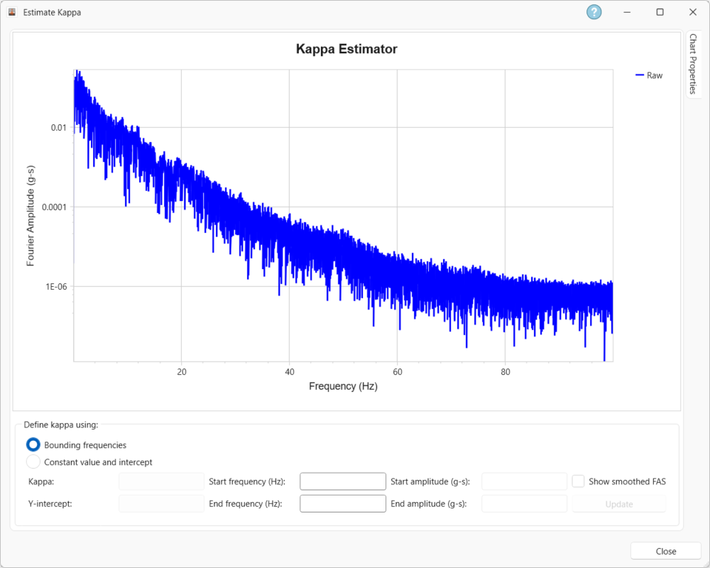 Estimate Kapa dialog