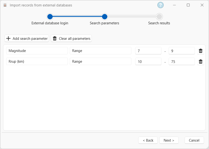 Search Paramters