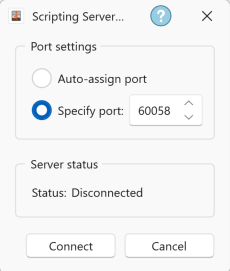 scripting server dialog