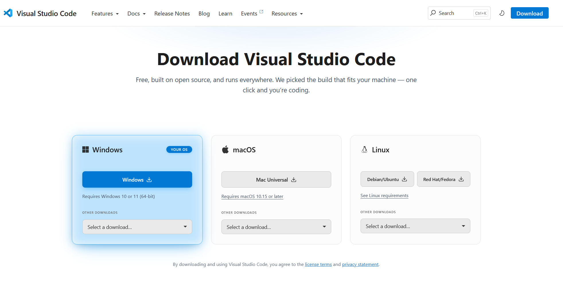visual studio install