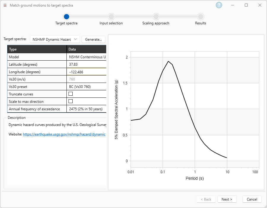 target spectra tab